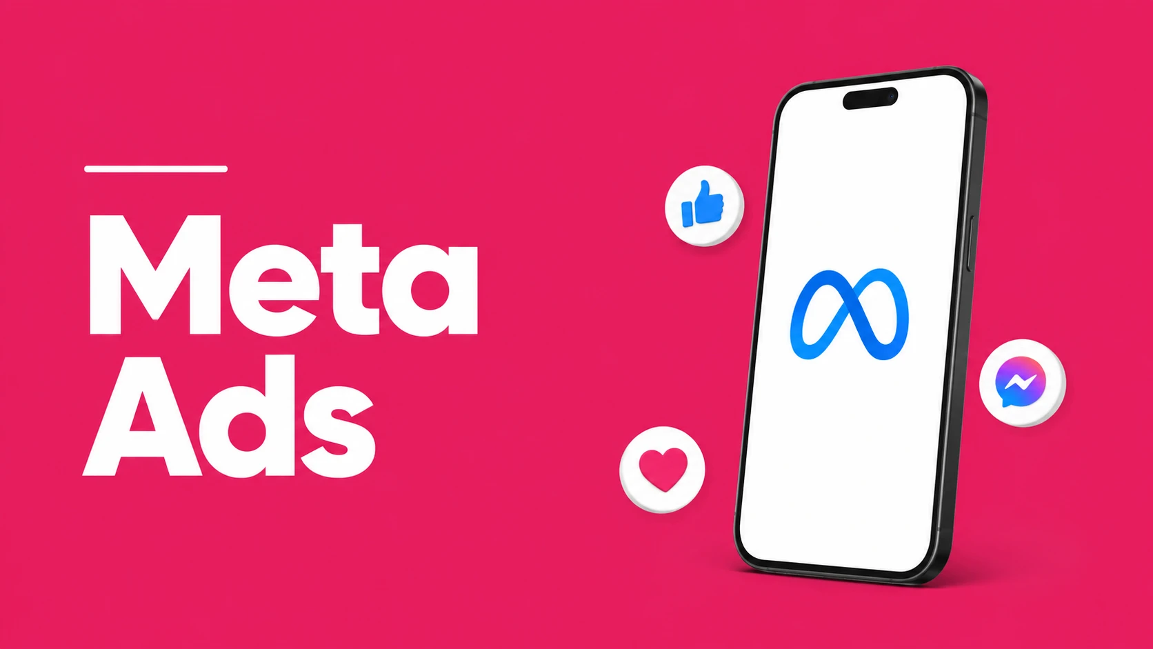 Meta Ads with phone and social icons