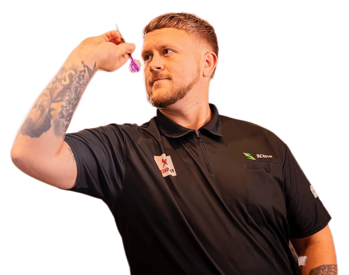 Player standing for camera.