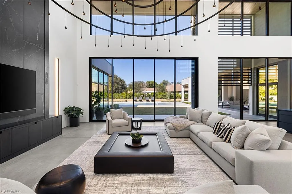 Living room featuring modern furnishings and an open floor plan