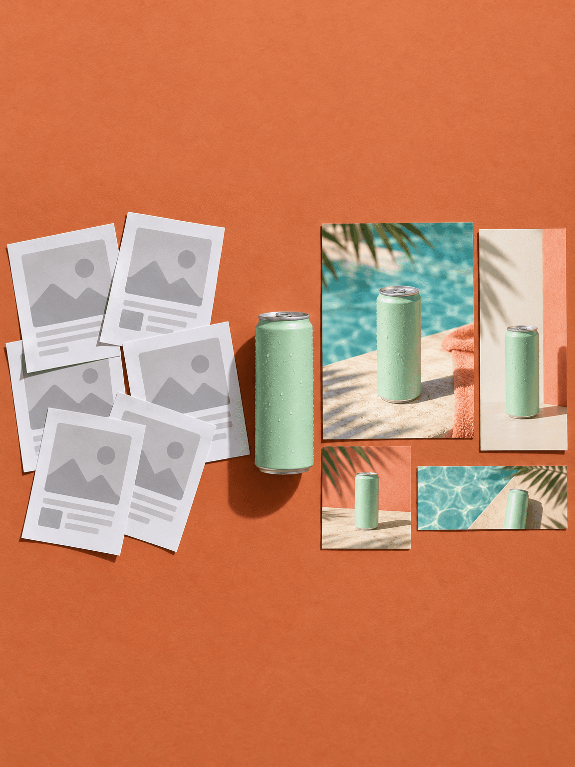AI design tool generating product photography and ad creative for a DTC ecommerce brand