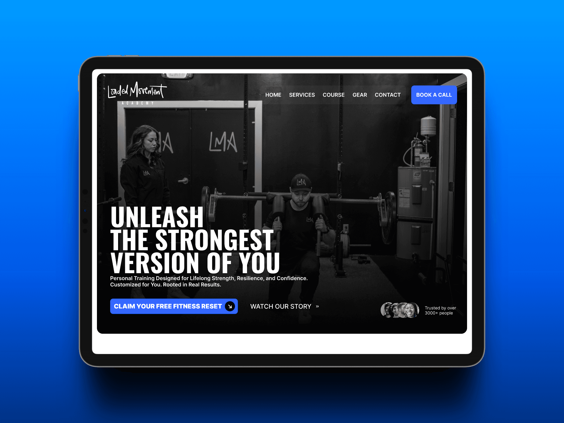 Loaded Movement Academy New Website Hero Section