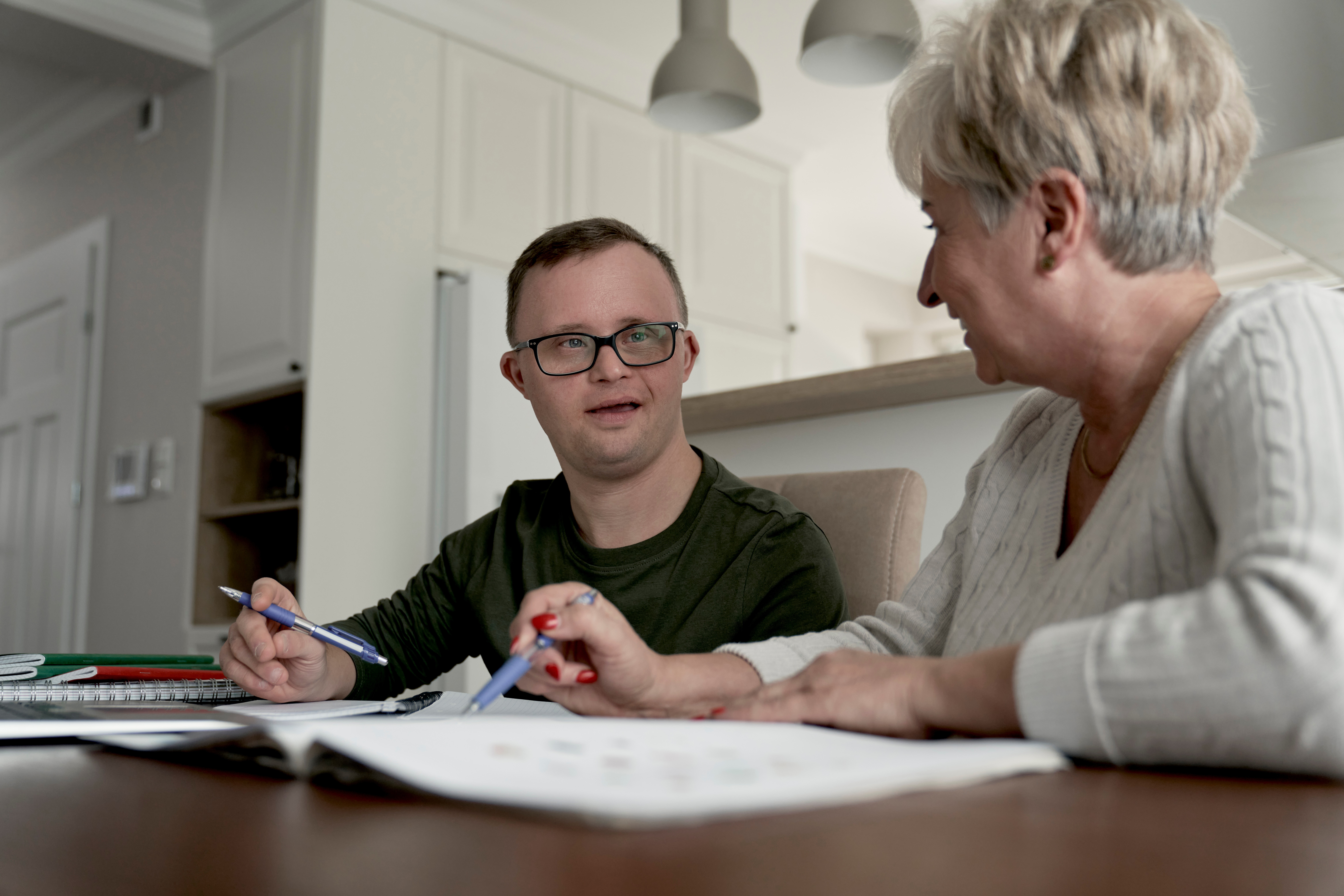 Person with developmental disabilities participating in the community