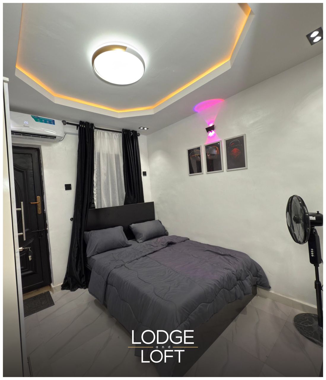 Comfortable studio apartment Urban Suites, one-bedroom serviced apartment in Surulere, Lagos