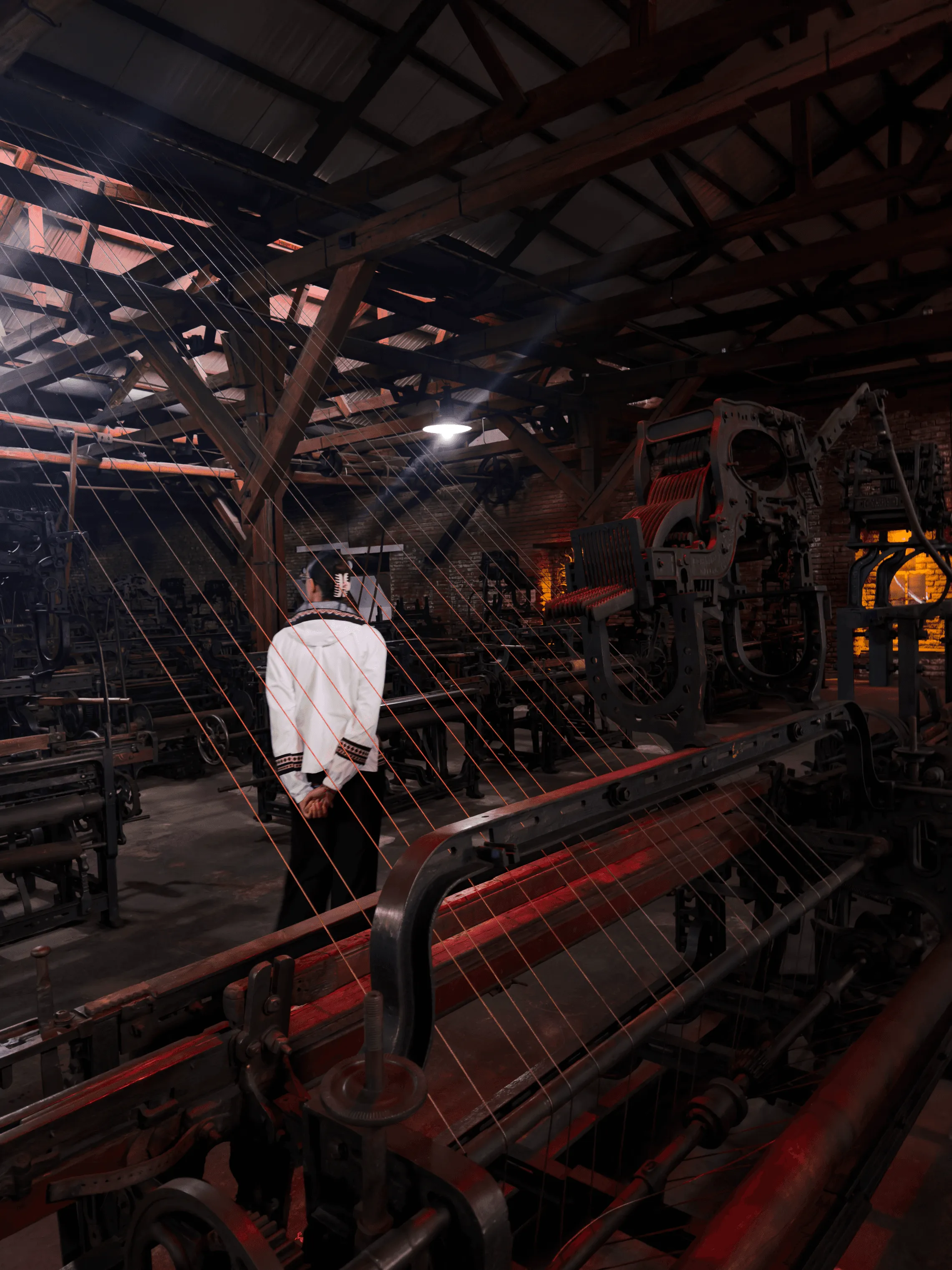 Mathilde taking a stroll through a former textile factory