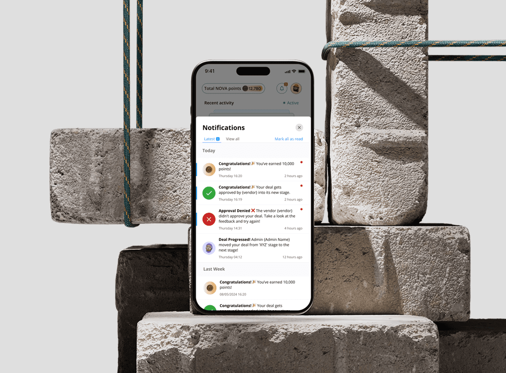 Novacom mobile app for event attendees