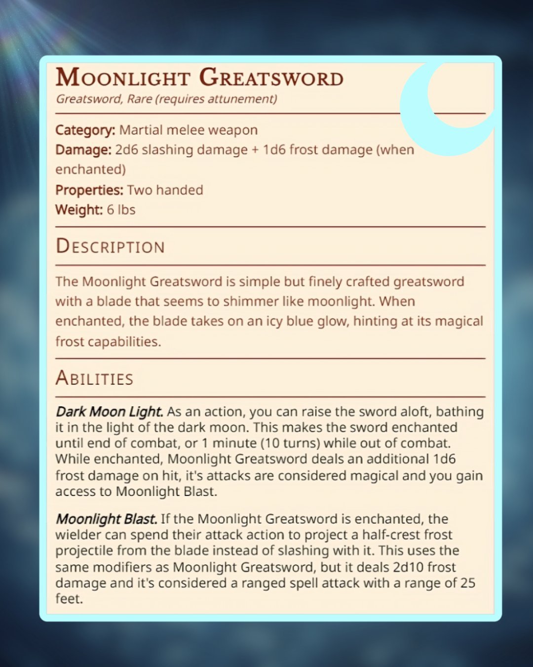 Elden Ring - Moonlight Greatsword