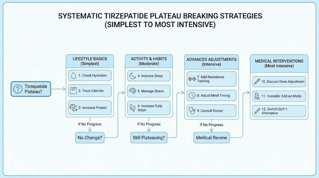 Step by step guide to breaking through tirzepatide weight loss plateau