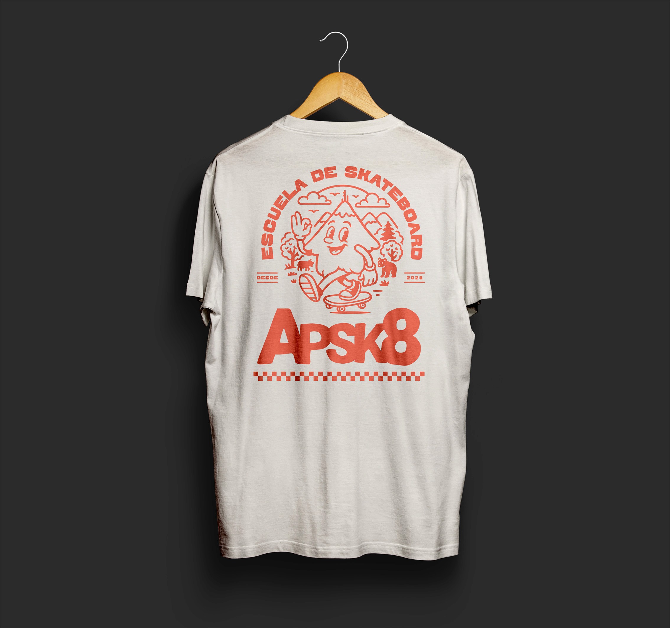 APSKATE — Diseño de camiseta cultura skate Asturias