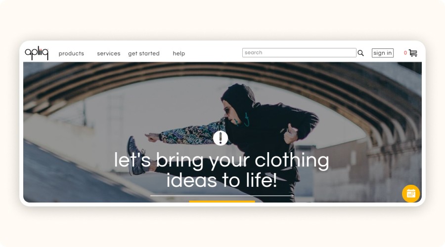 Apliiq homepage&nbsp;