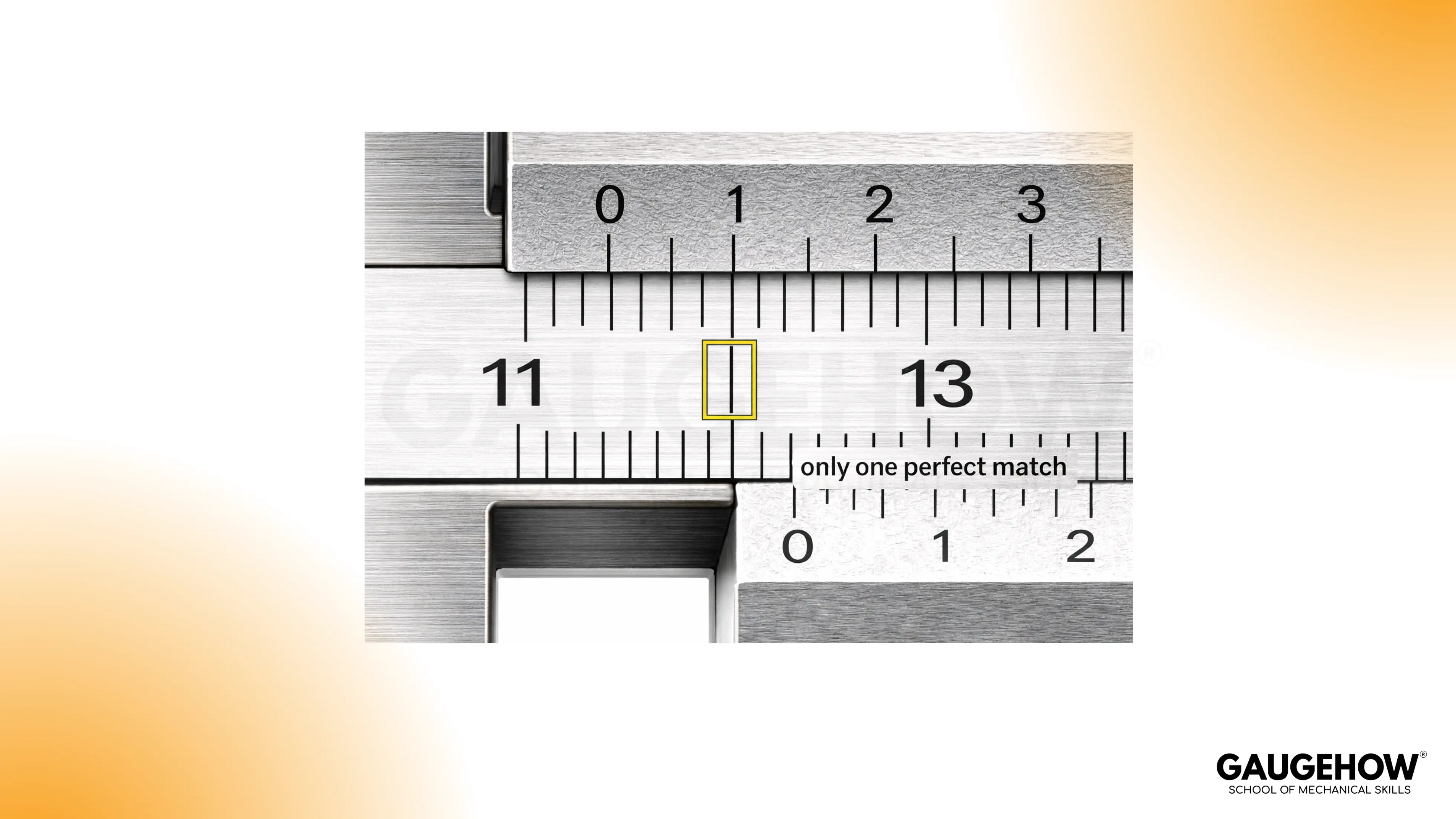 Coincidence line on vernier caliper