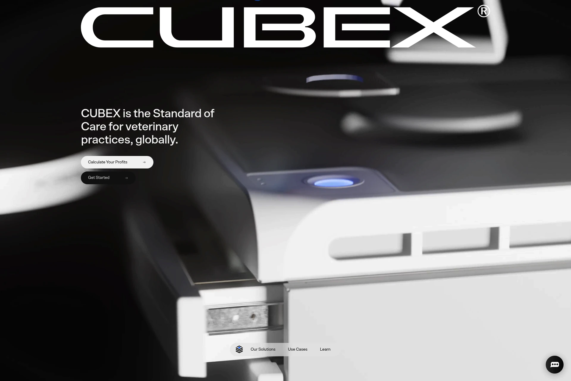 Screenshot of Cubex website