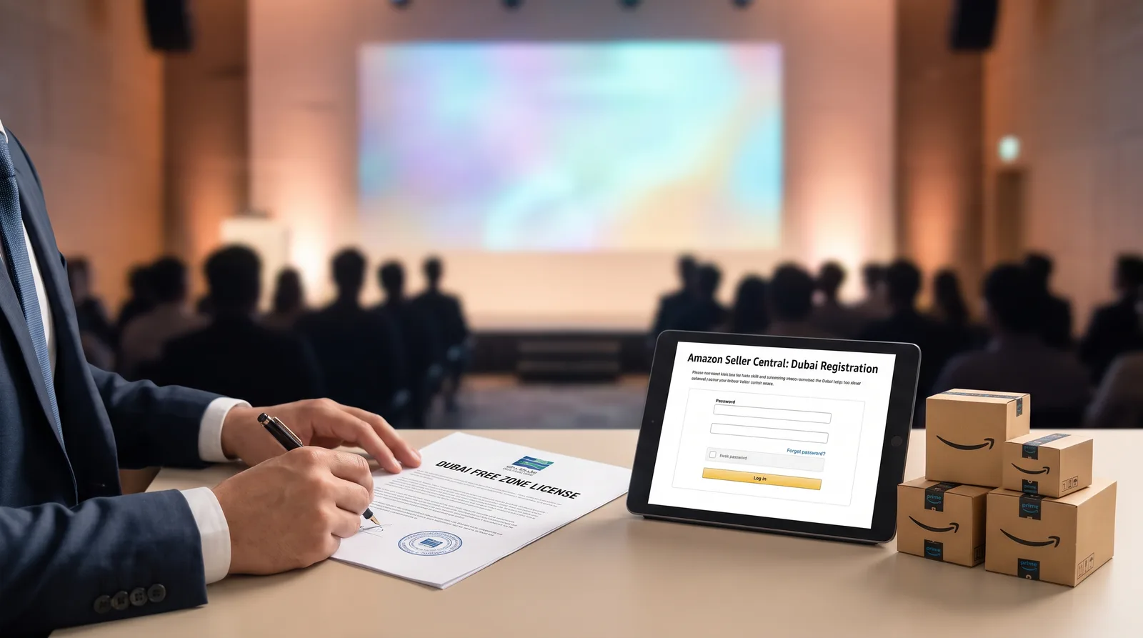 Amazon seller license Dubai with registration and VAT documents
