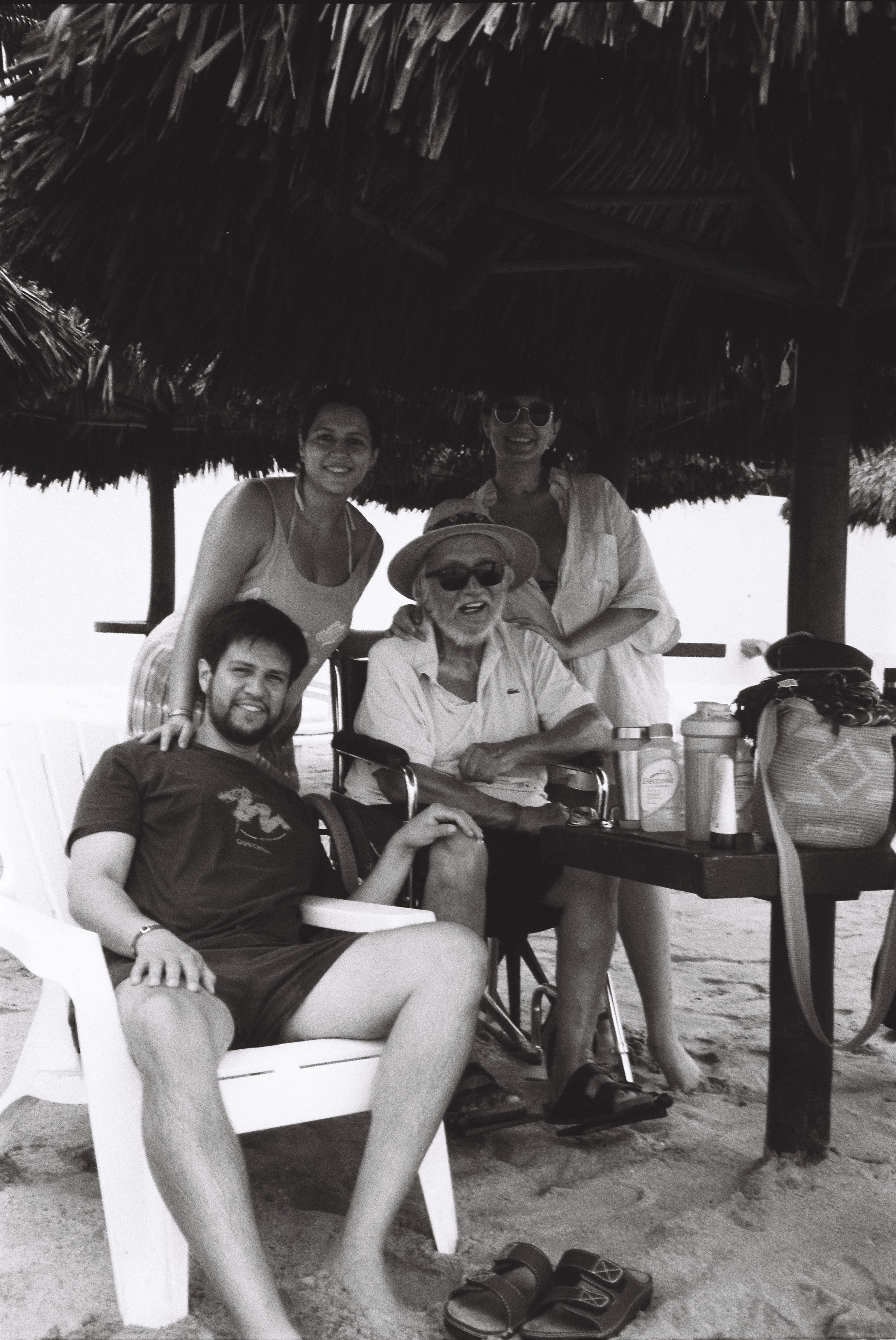 a group of people posing