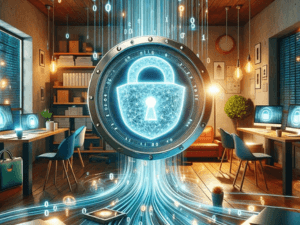 Digital padlock representing essential cybersecurity for small businesses