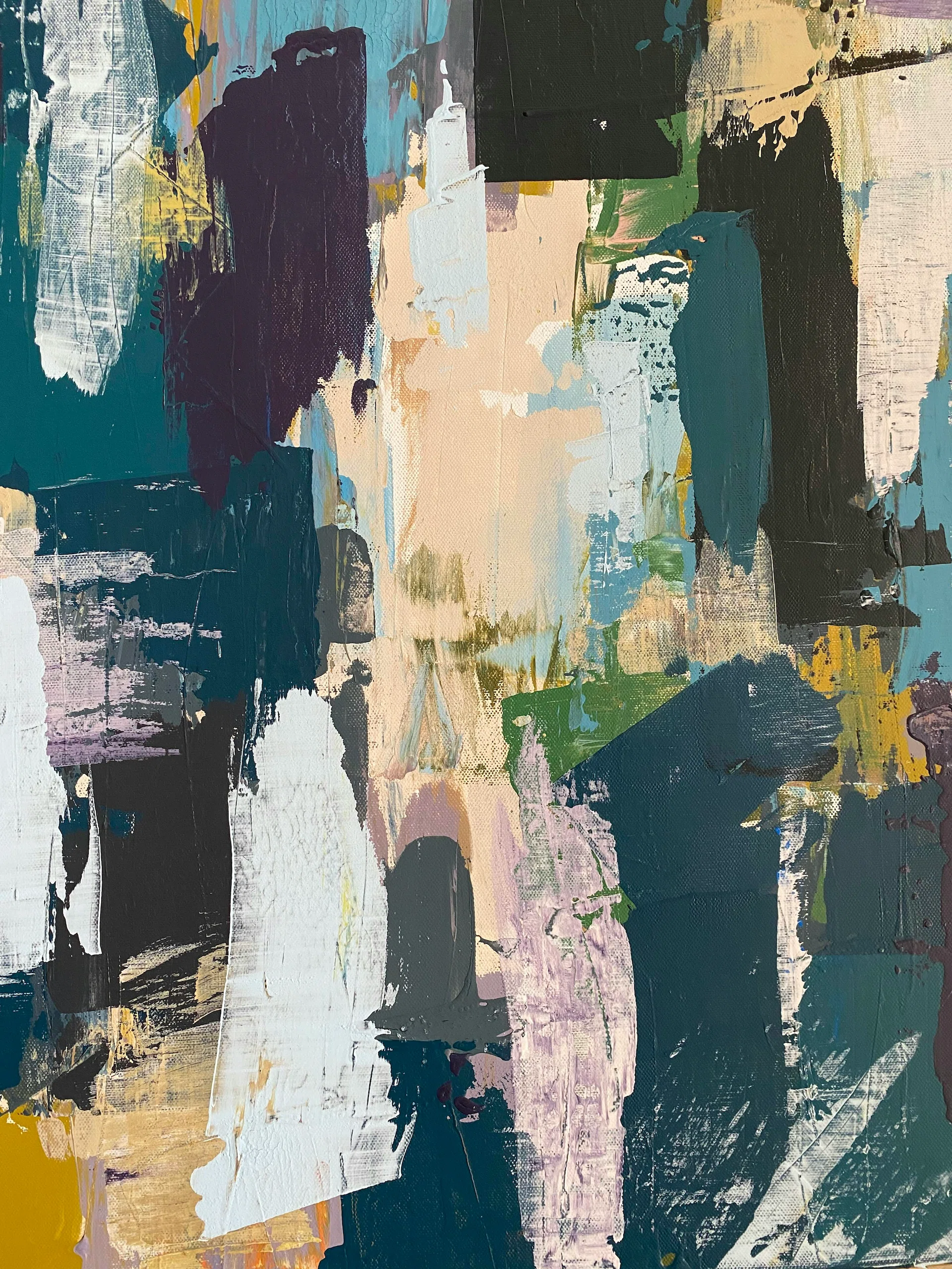 Architectural Planes in Teal and Rose