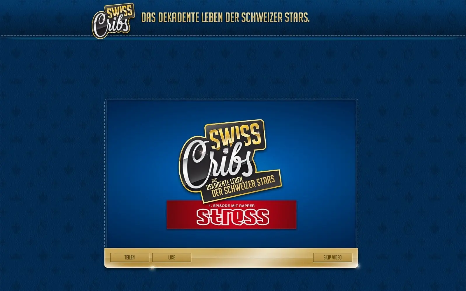Swiss Cribs, «Das dekadente Leben der Schweizer Stars» – Microsite, Facebook-Tab, Screendesign, für Contexta, Bern, 2012