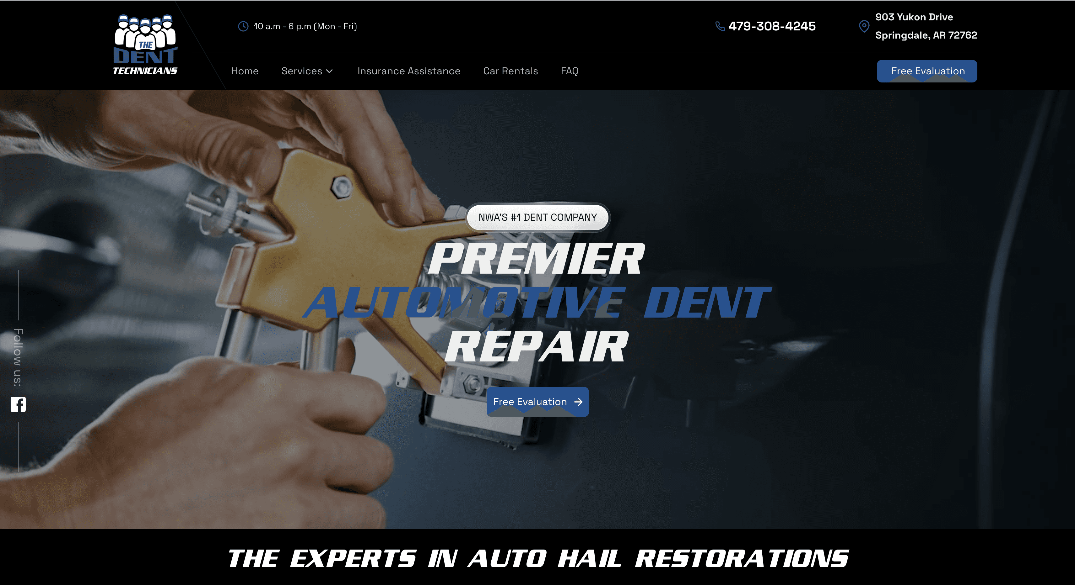 Custom Website Images Design By Moores Designs - Servicing Northwest Arkansas Businesses The Dent Technicians