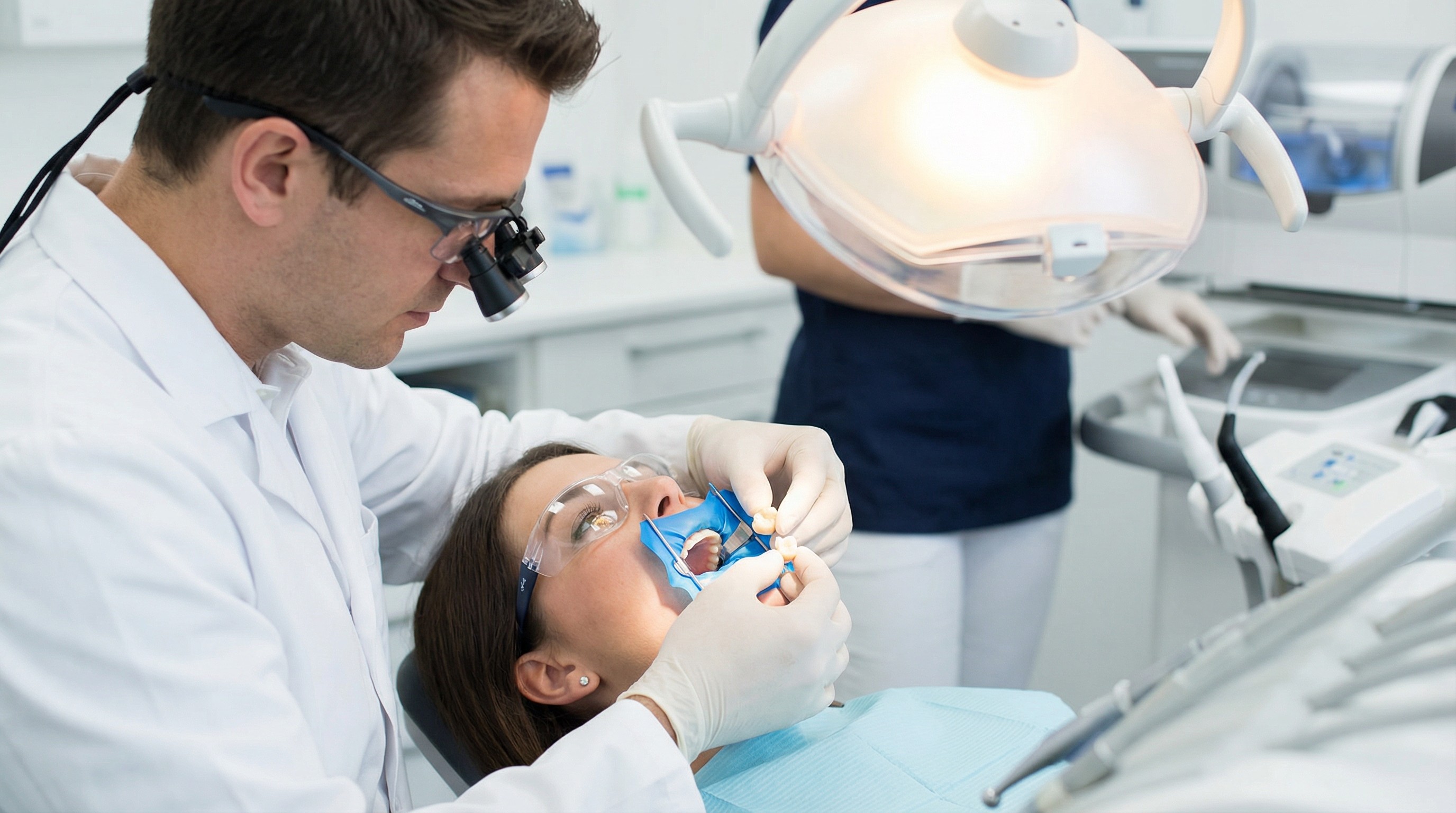 Patient reviewing digital 3D crown design preview on computer screen before CEREC fabrication