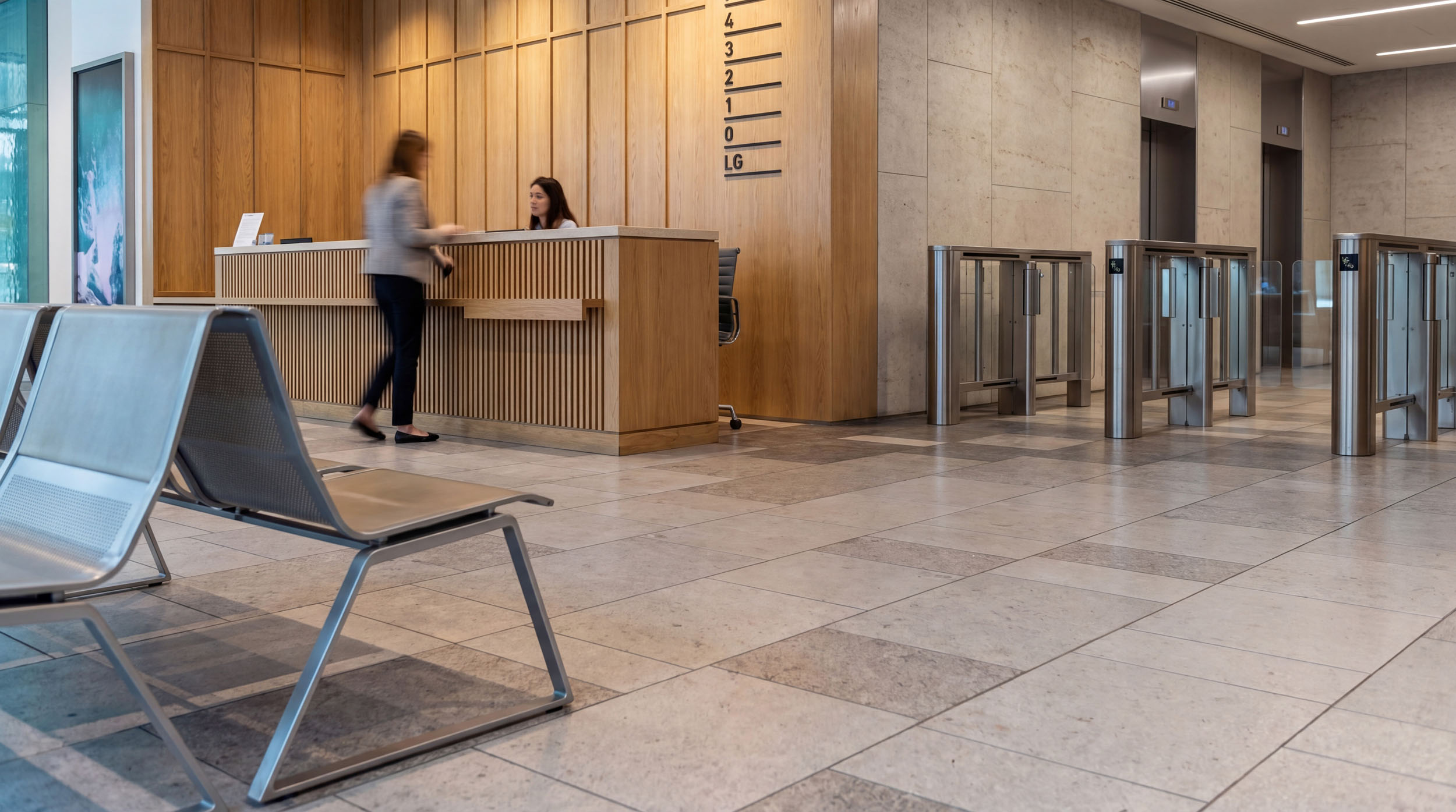 Office lobby architectural CGI render