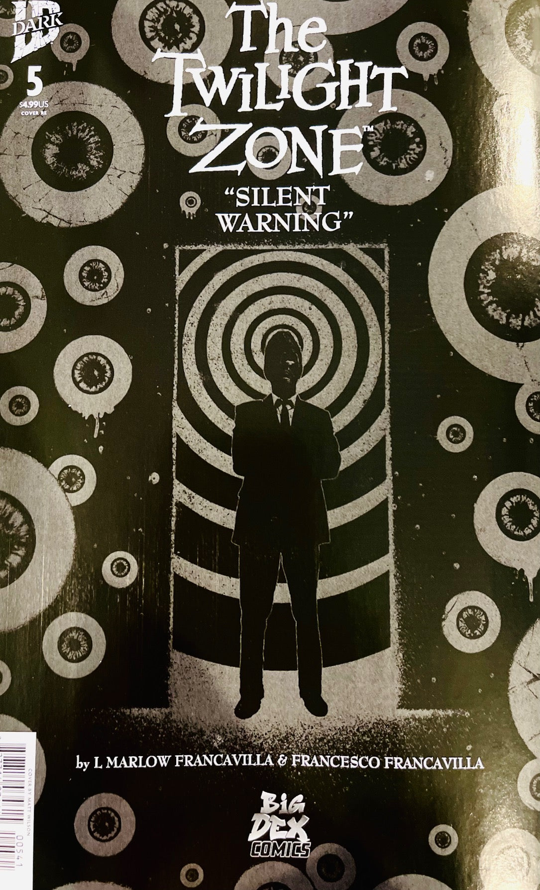 Twilight Zone #5 Silent Warning Matt Wilson Virgin Variant Back Cover – Big Dex Comics Exclusive