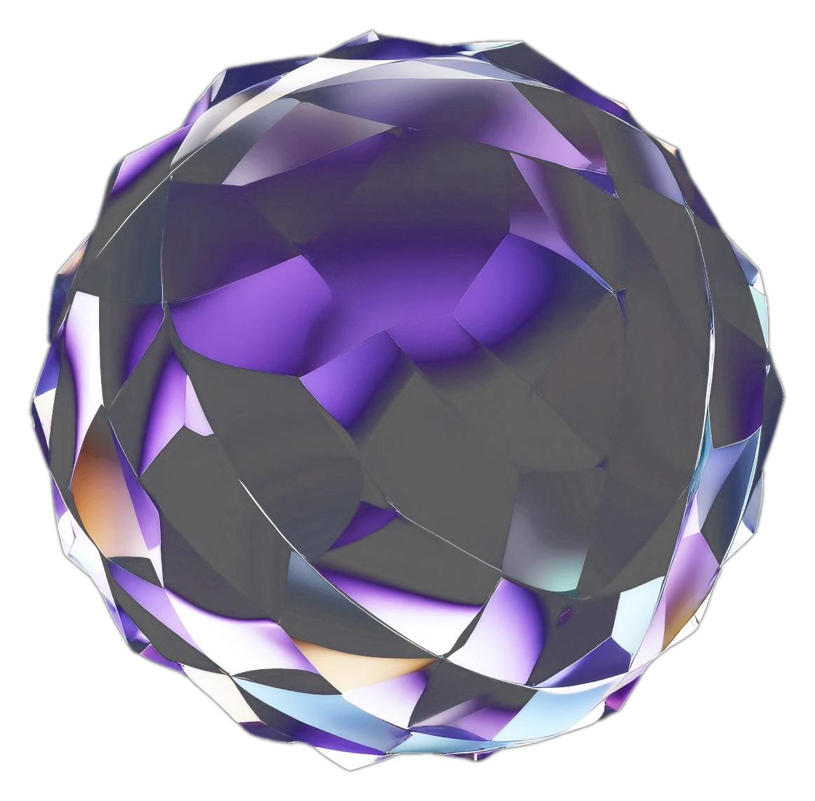 Faceted crystal sphere