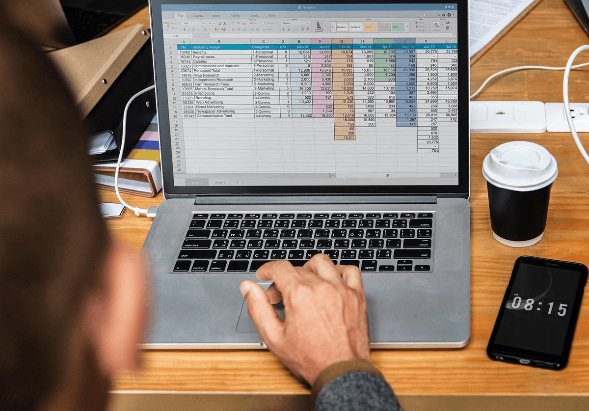 Person analyzing data on laptop spreadsheet -  How to Connect Excel to LangChain