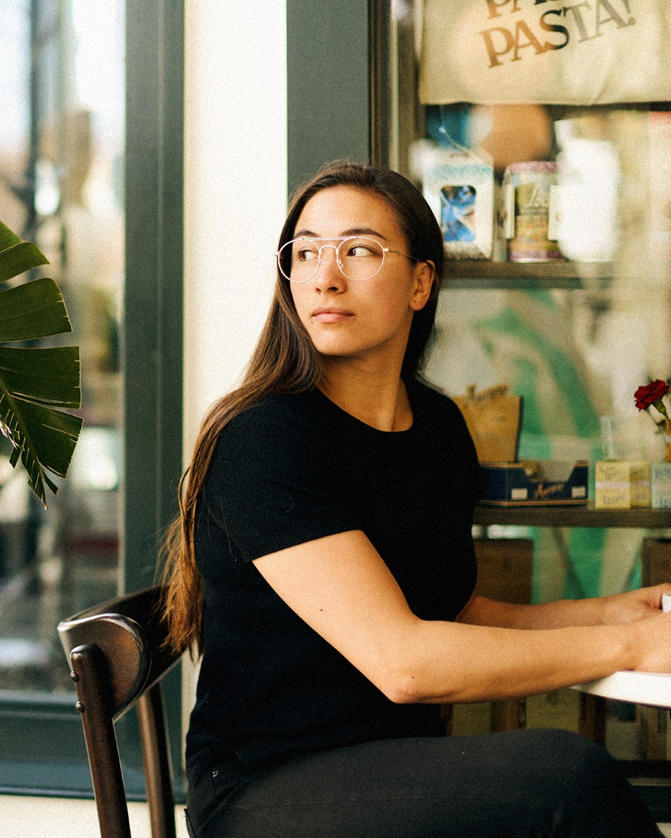 A black female model