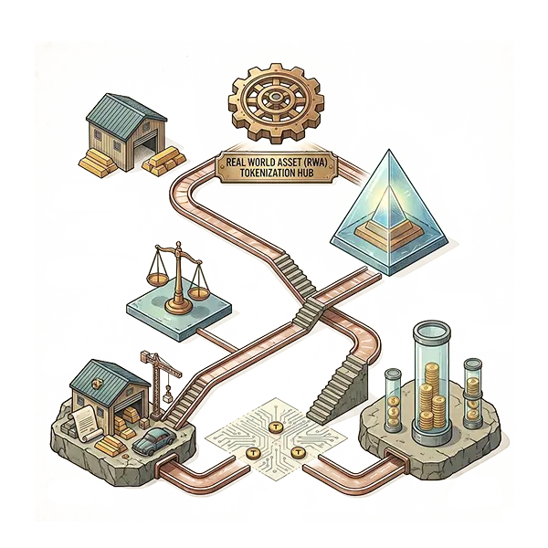 Diagram showing Real World Asset Tokenization: Complete Guide for Businesses