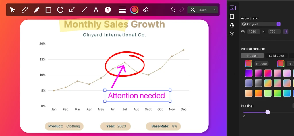 1001 record adds annotation and drawings to your screenshot