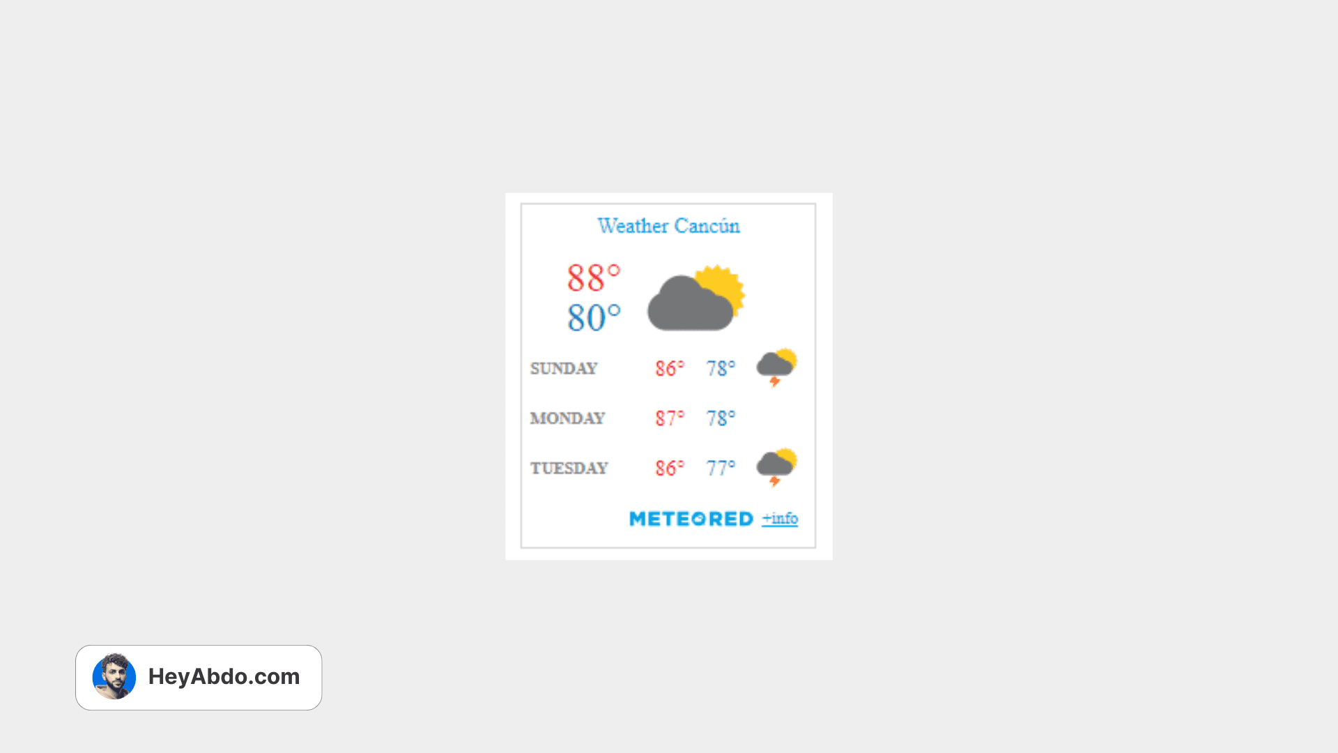 TheWeather Free Notion Widget