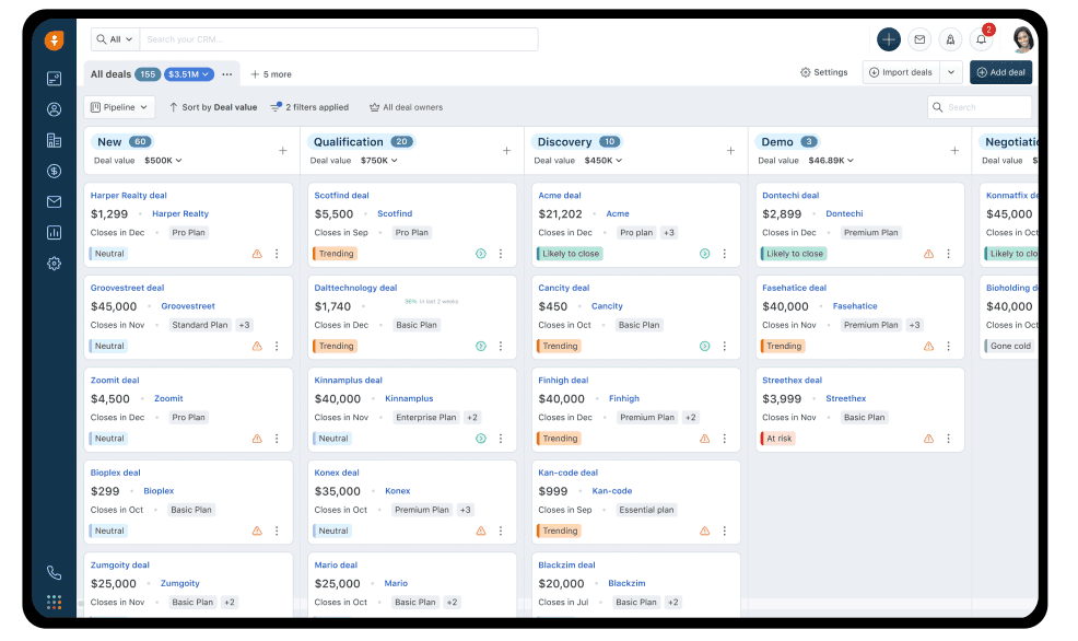 Freshsales Dashboard