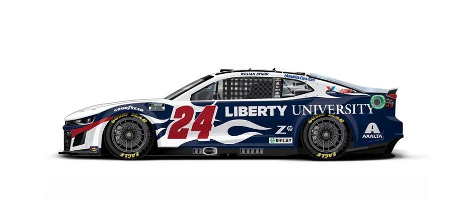 William Byron will drive the No. 24 Liberty University Chevrolet.