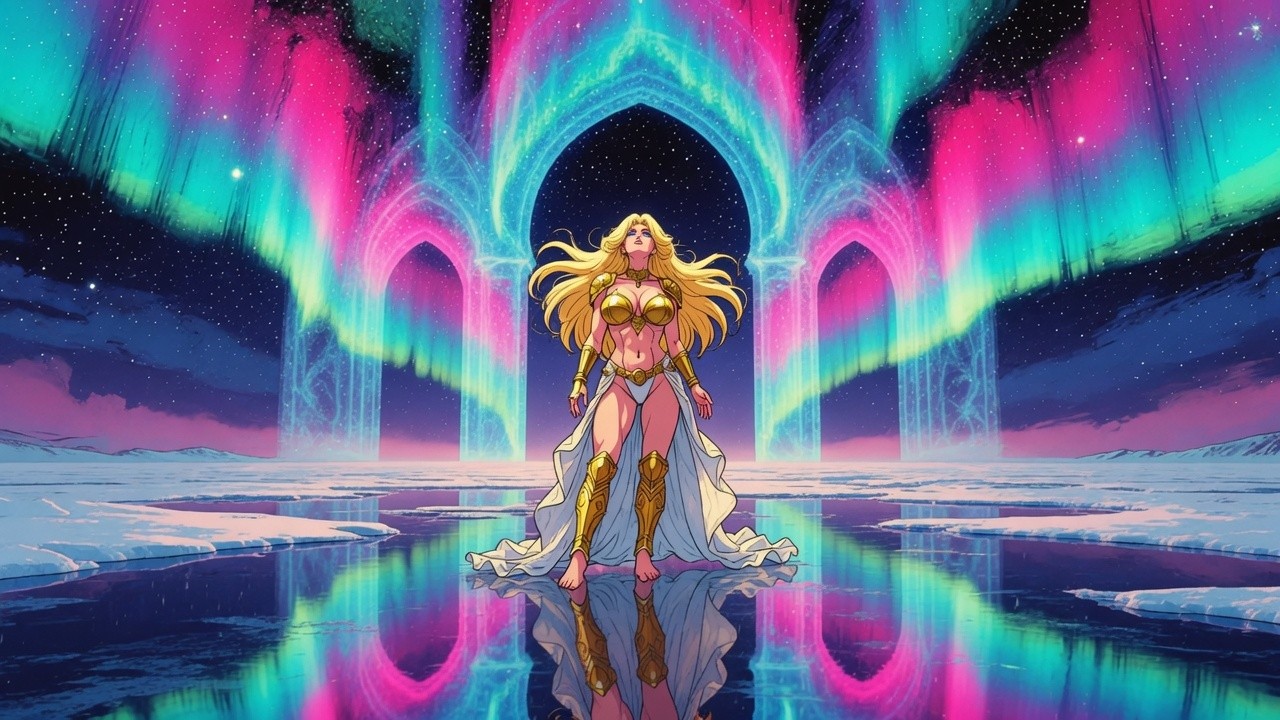 gold armor at the aurora gate