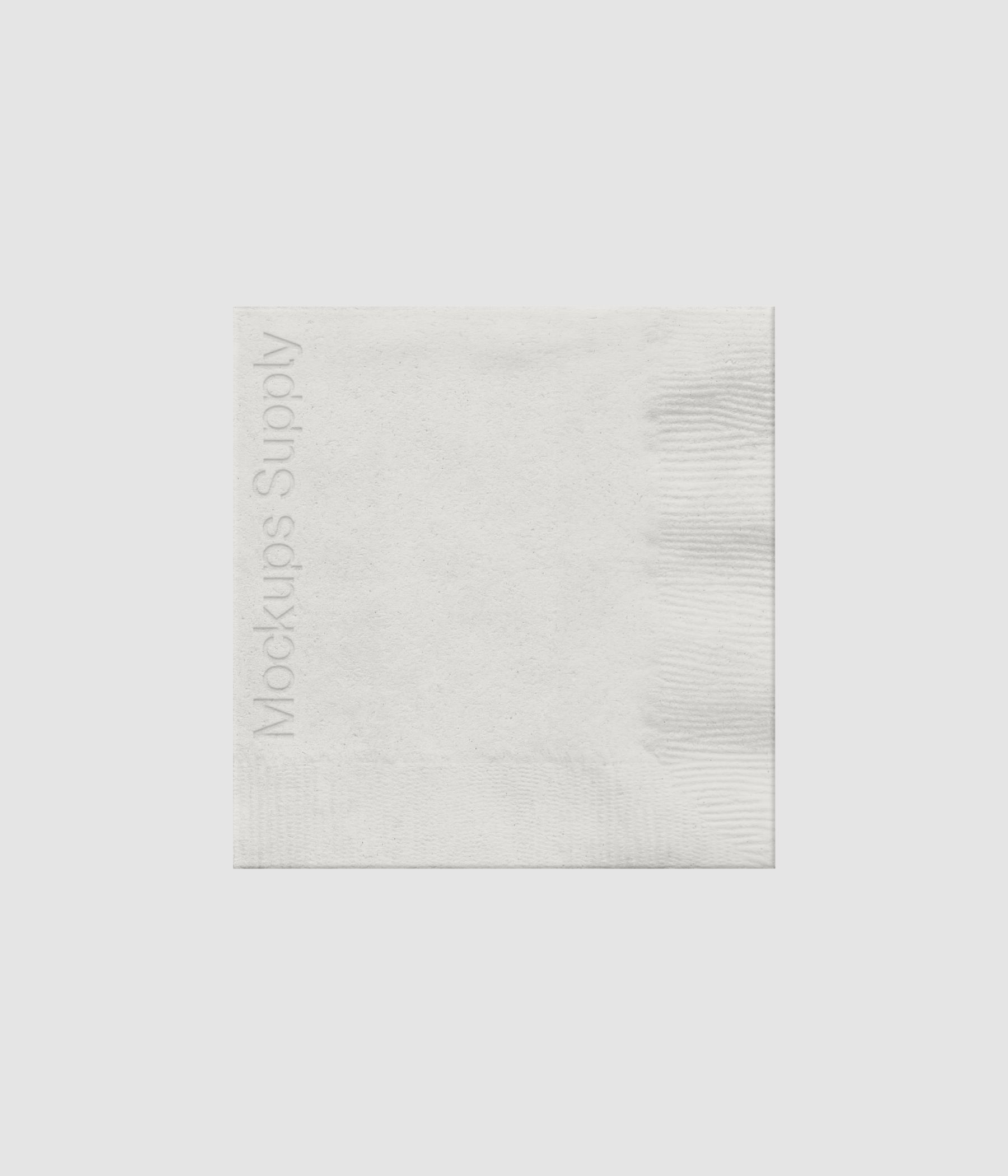 Tissue paper packaging mockup with editable color and debossed text effect