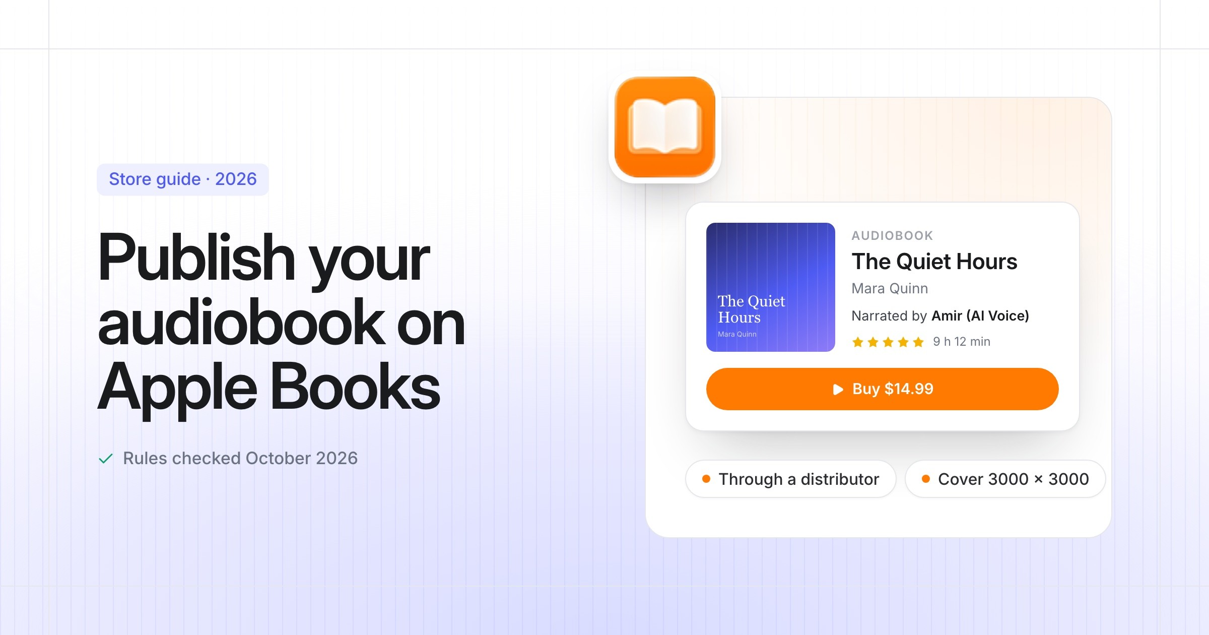Publish your audiobook on Apple Books