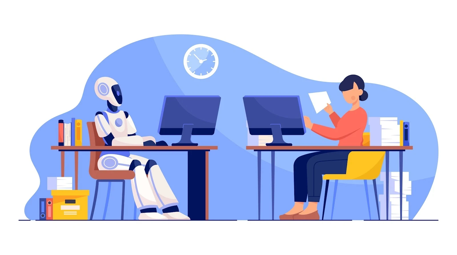 Teachers and AI illustration