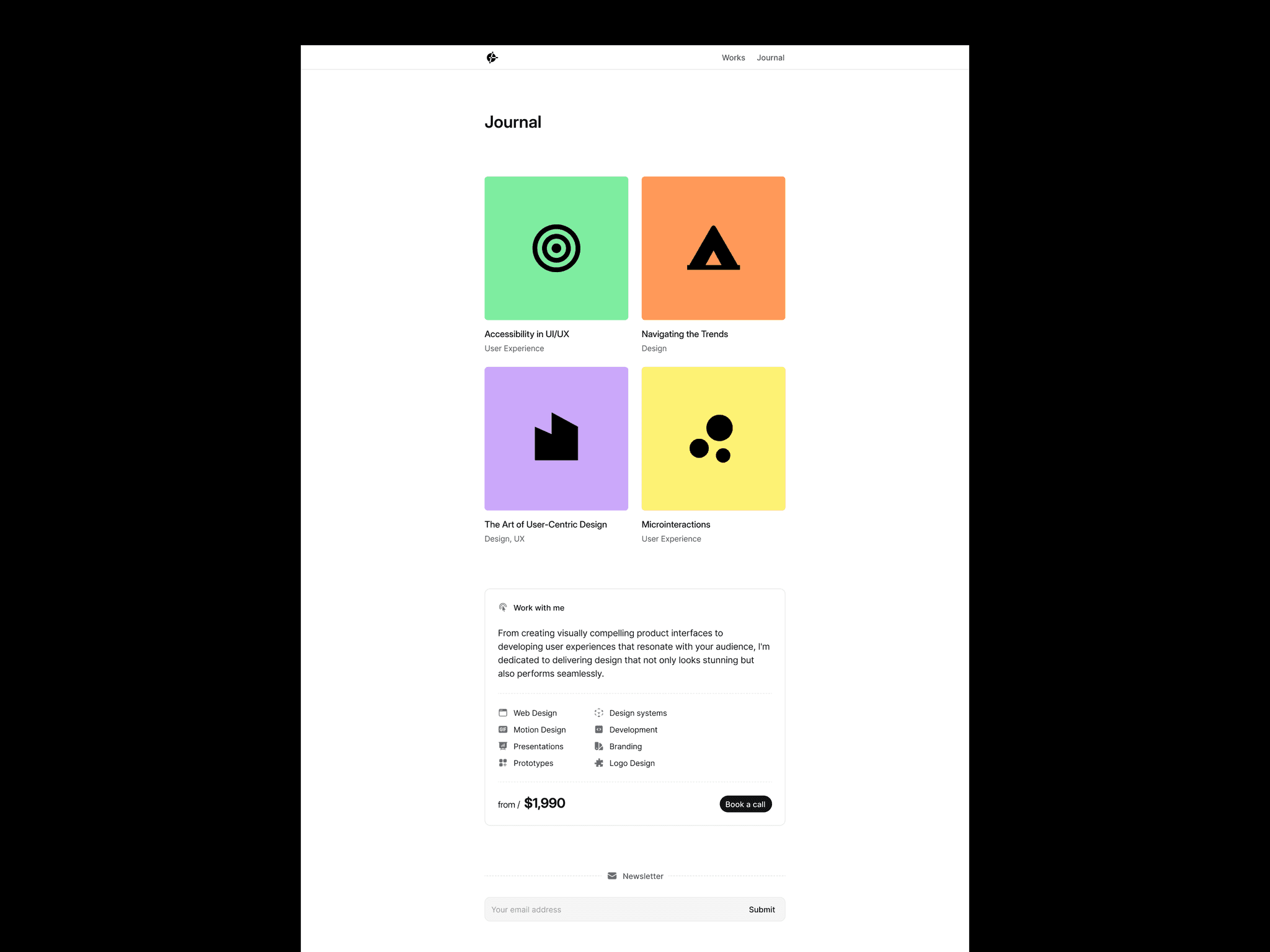 Personal Framer Template