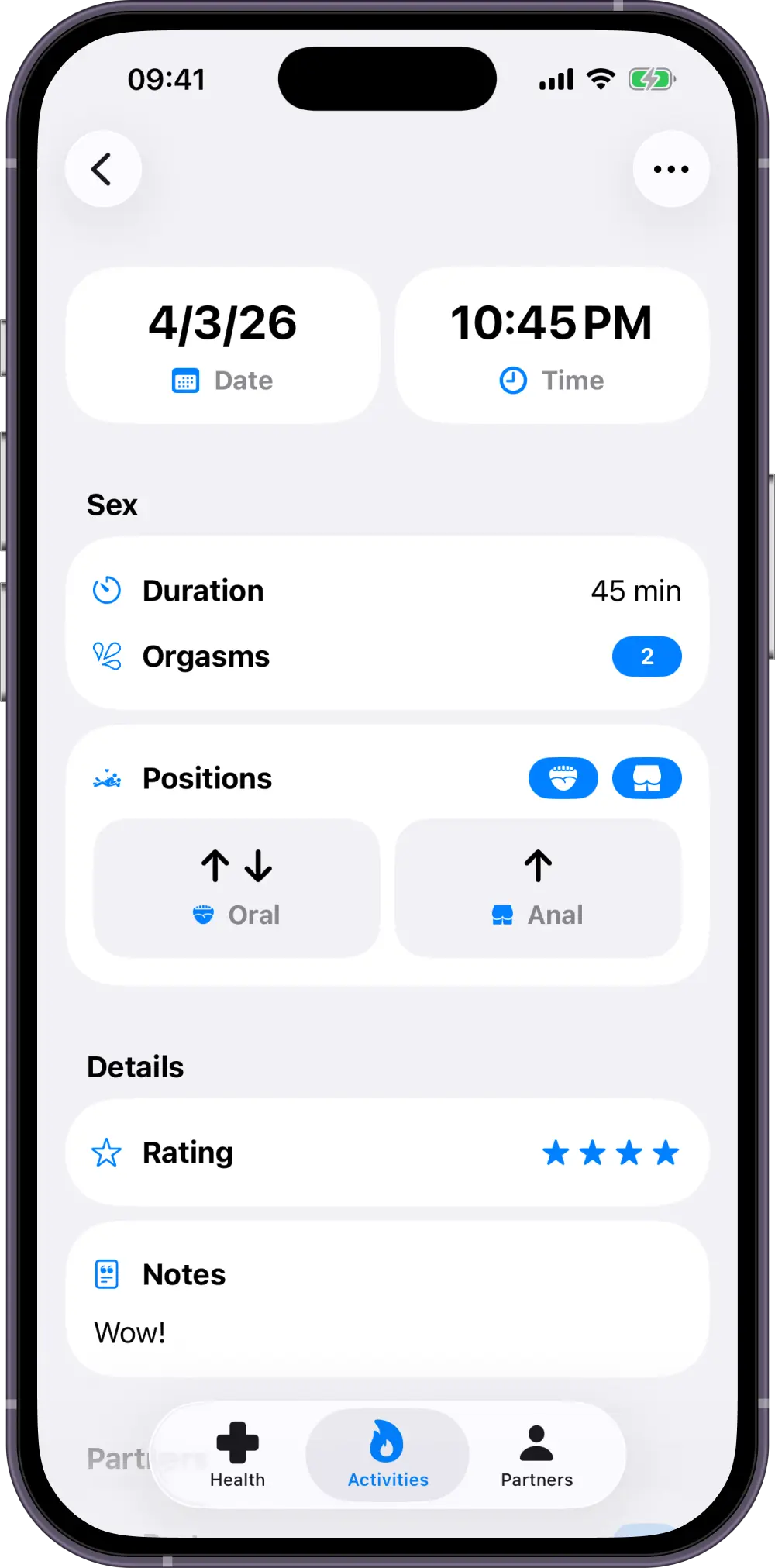 Screenshot: Partners (iOS)