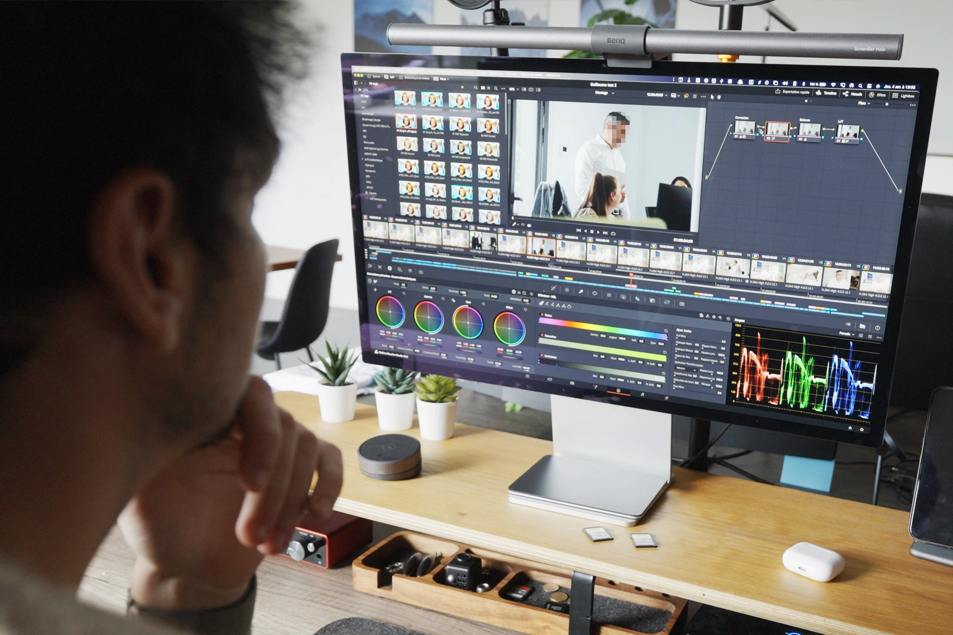 Davinci Resolve écran colorimétrie