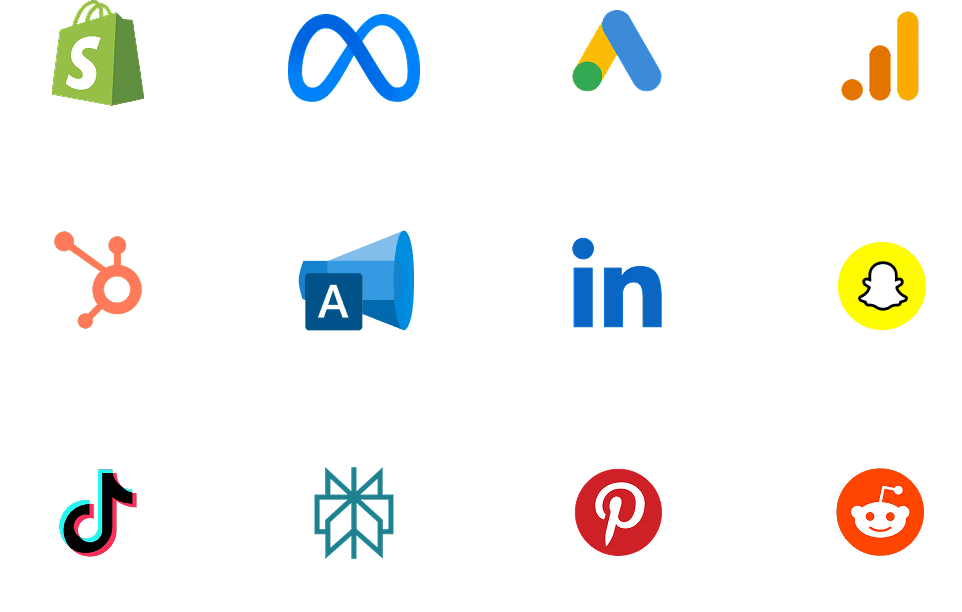 Logos of tools outward, illustrating easy integration with no engineering required.