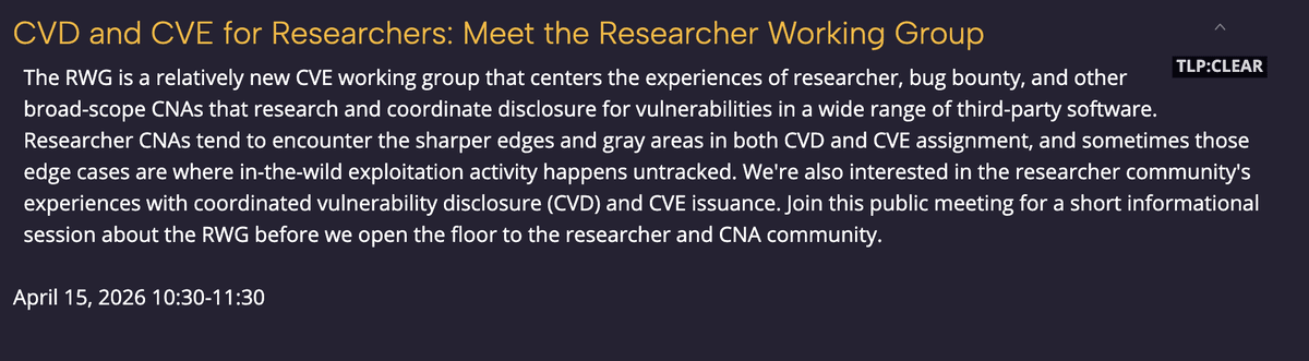 CVD and CVE for Researchers