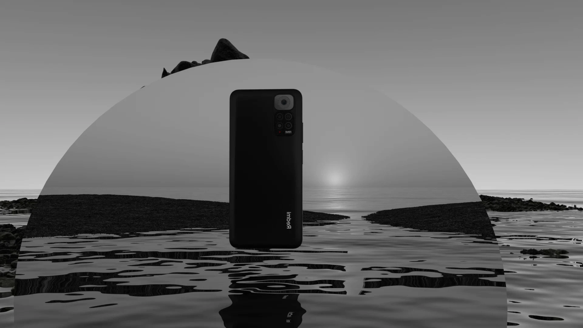 Studio-style 3D render of Redmi Note 11S smartphone