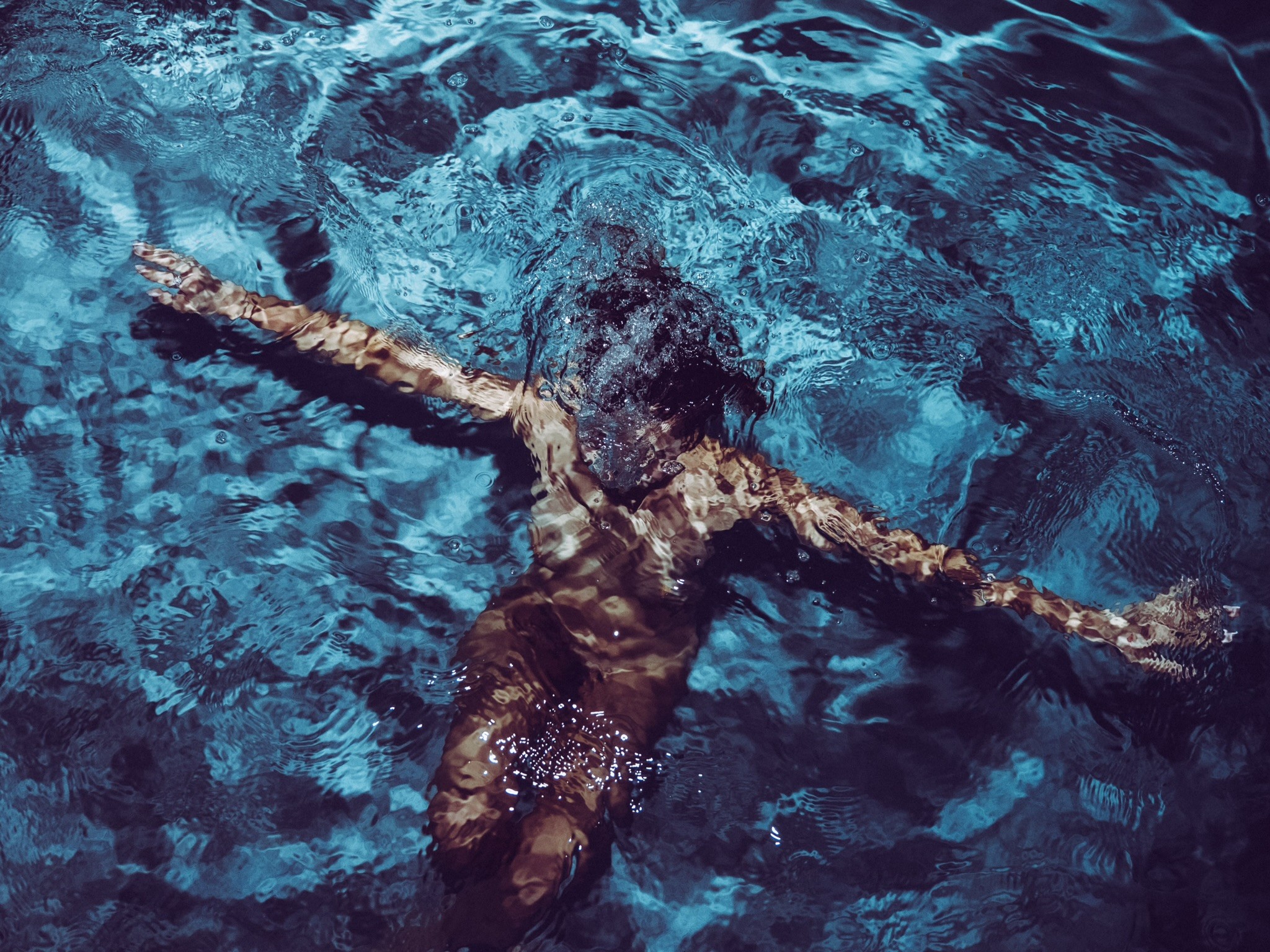Woman in pool