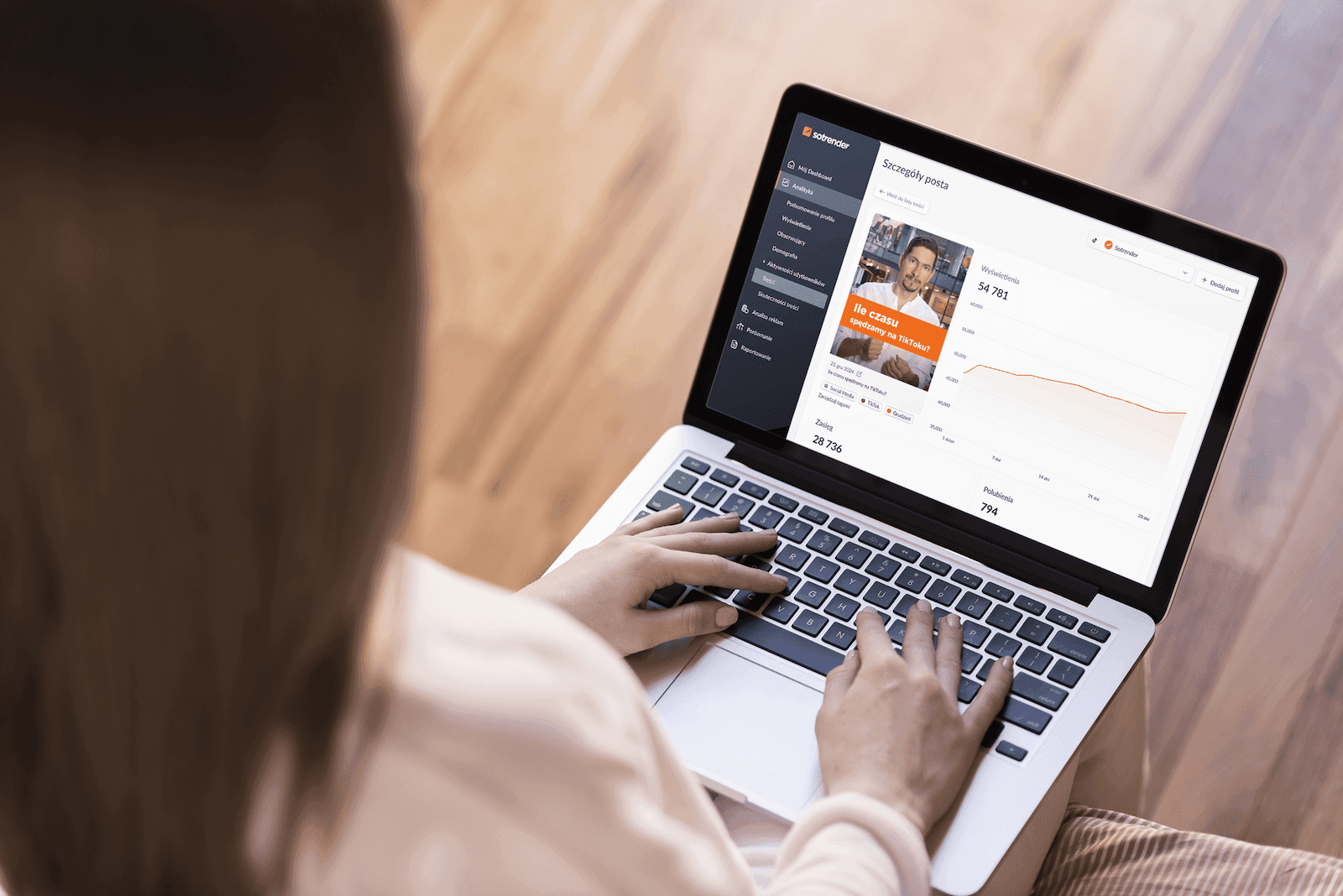 Checking social media post analytics online - Tiktok Retention Rate