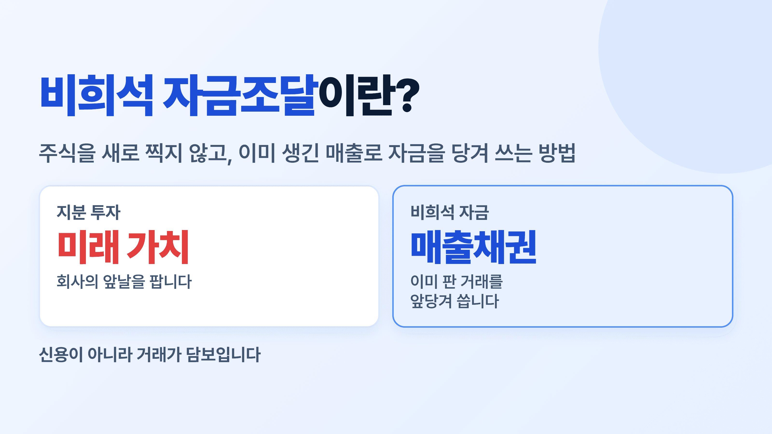 비희석 자본 조달