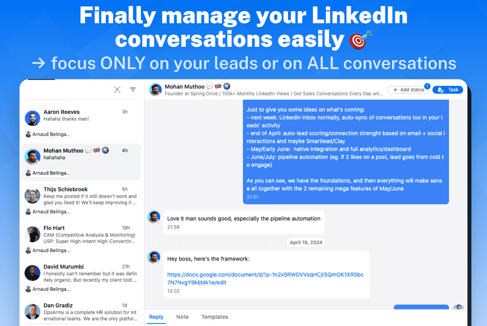 LinkedIn CRM example 2