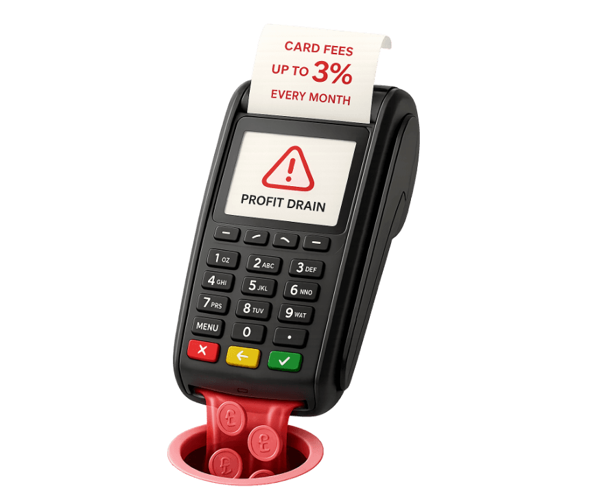 card machine taking over 3% per transaction