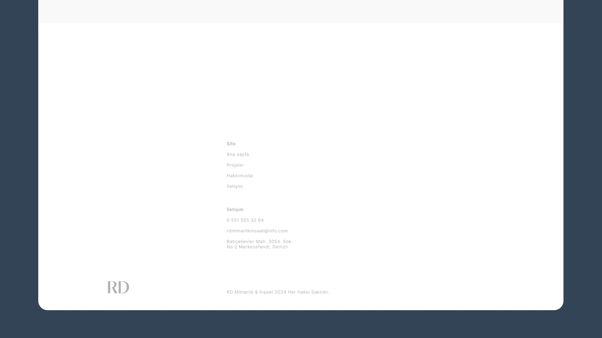 Website showcase footer