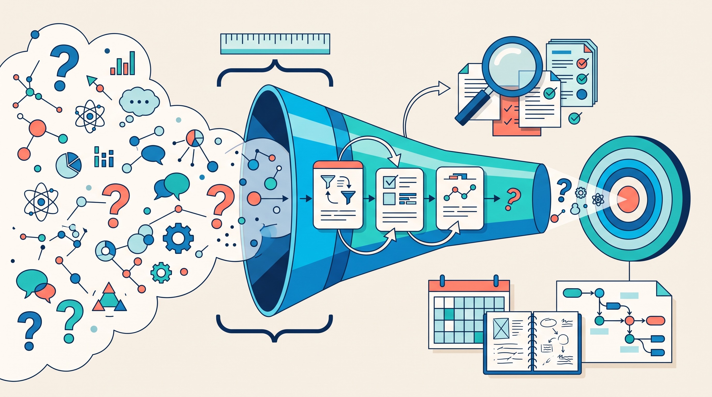 Research question narrowing workflow