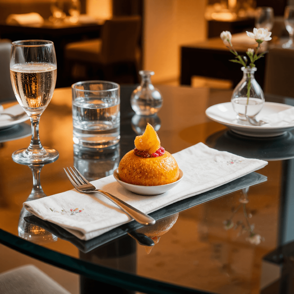 product photography of gourmet dessert